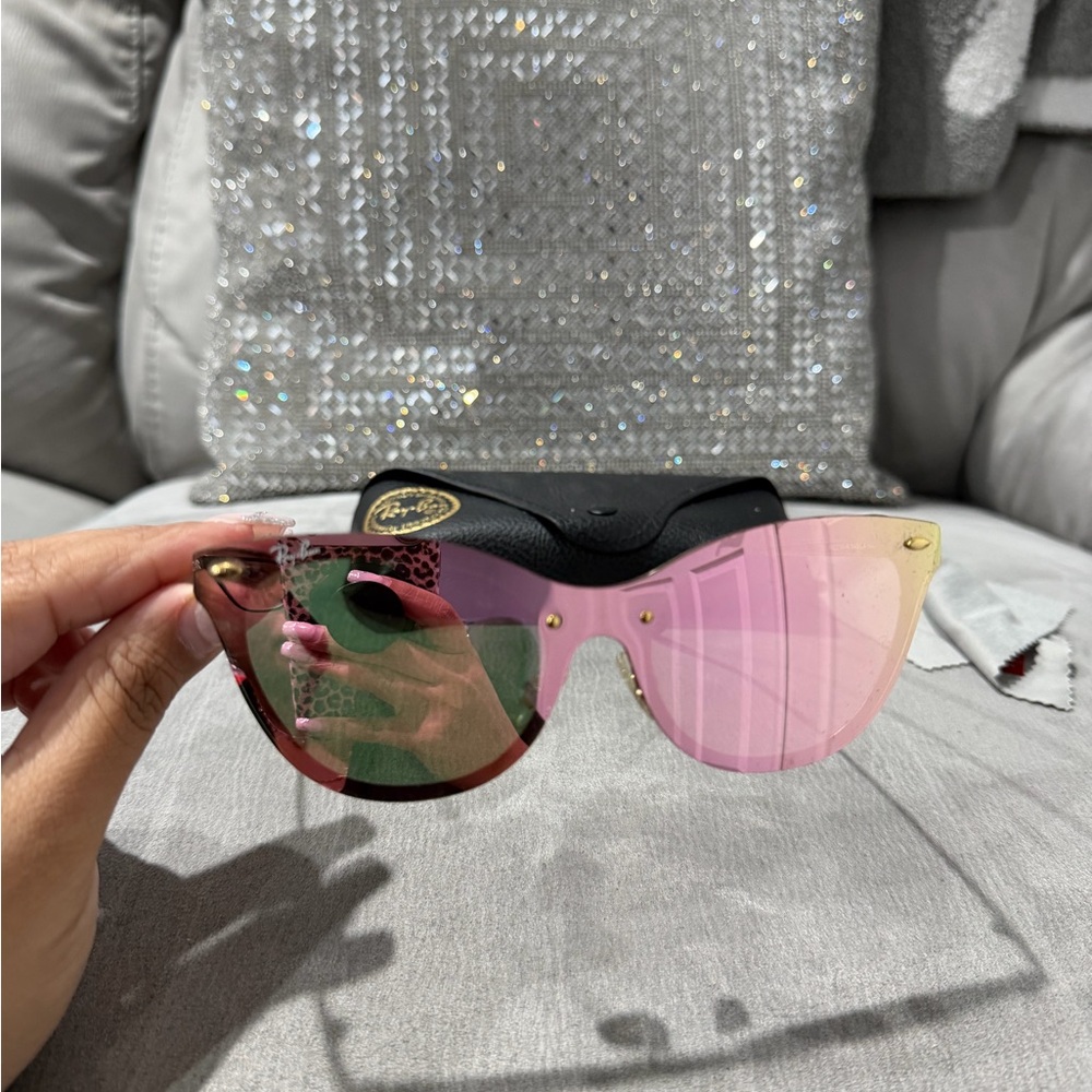 Ray-Ban Gradient Pink and Gold Sunglasses